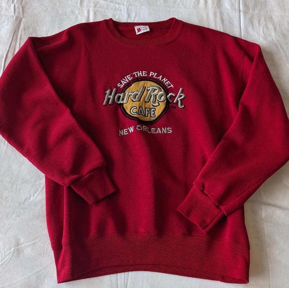 Vintage Hard Rock Cafe Crewneck Sweatshirt - Y2k 90s Dad Pullover
